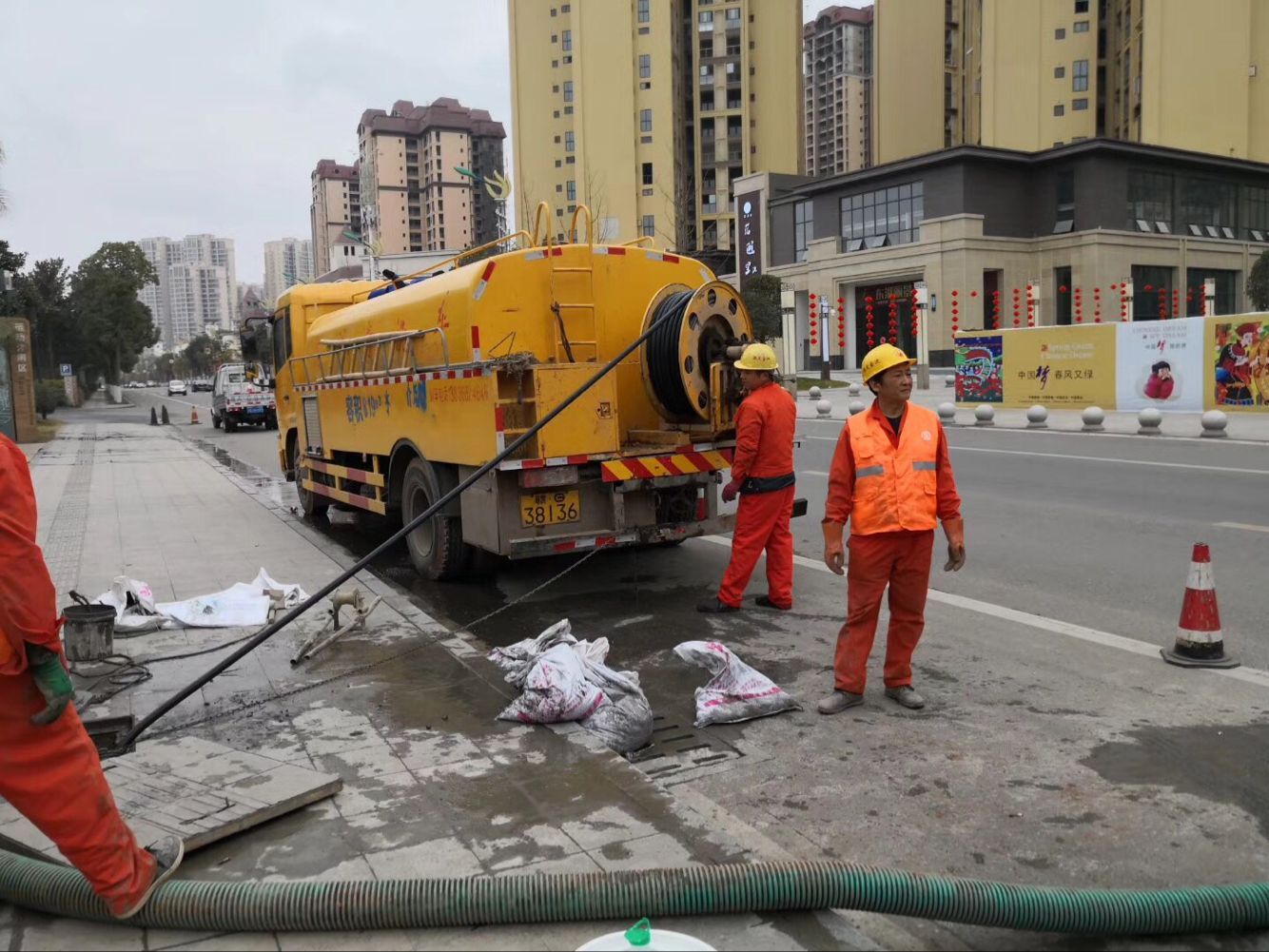 源城排污管道清淤-管道清洗